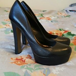 Leather Platform heels